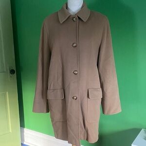 Cinzia Rocca classic wool tan coat made in Italy